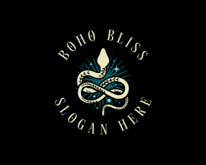 Boho Mystic Serpent logo design