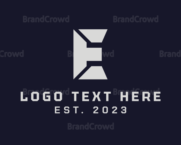 Masculine Industrial Letter E Company Logo