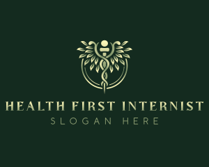 Health Medical Caduceus logo design