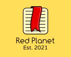 Red Bookmark Journal logo design