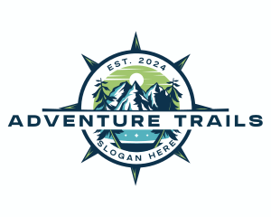 Compass Adventure Mountain logo design