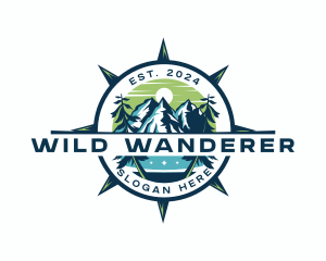 Compass Adventure Mountain logo design