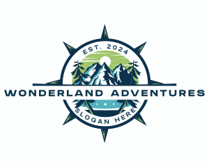 Compass Adventure Mountain logo design