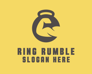 Wrestling - Gym Dumbbell Bicep Fitness logo design