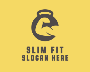 Gym Dumbbell Bicep Fitness logo design