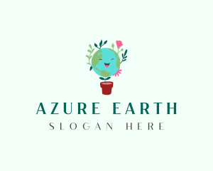 Earth Planting Eco logo design