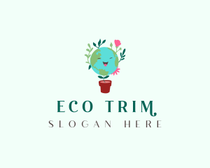 Earth Planting Eco logo design