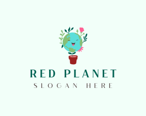 Earth Planting Eco logo design