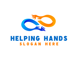 Infinity Charity Hand logo design