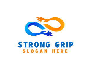 Grip - Infinity Charity Hand logo design