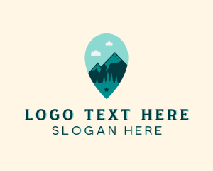 Tour Guide - Mountain Travel Navigator logo design