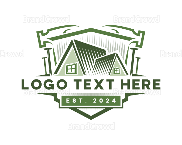 Roofing Hammer Construction Logo