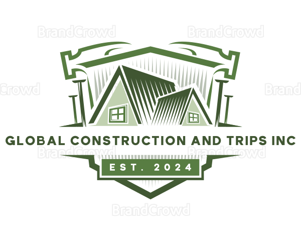 Roofing Hammer Construction Logo