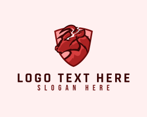 Streamer - Wild Bull Animal logo design