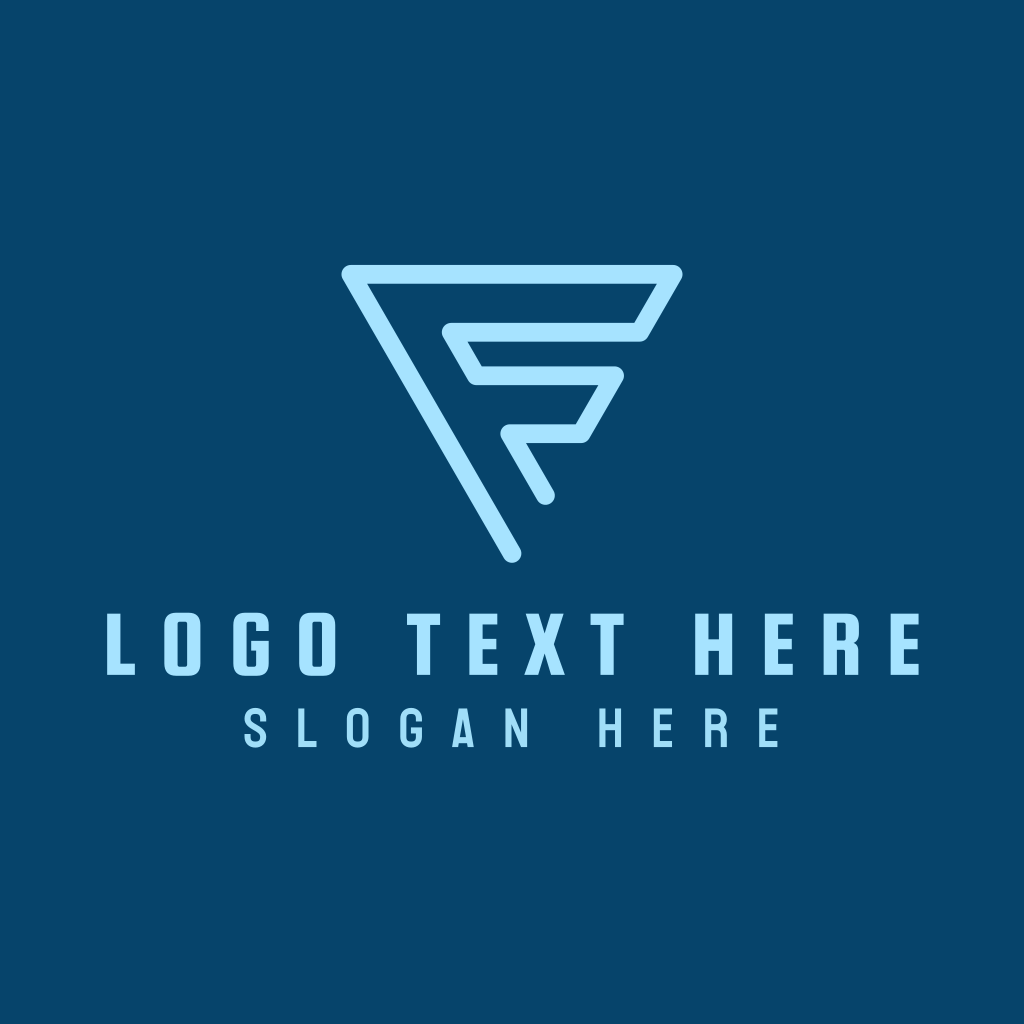 Triangle Letter F Line Art Logo | BrandCrowd Logo Maker