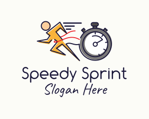 Sprint - Runner Sprint Stopwatch Timer logo design