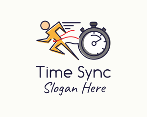 Timer - Runner Sprint Stopwatch Timer logo design