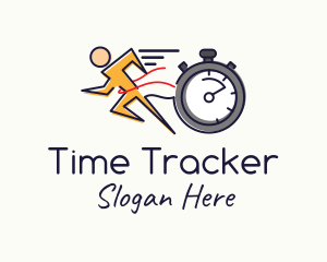 Stopwatch - Runner Sprint Stopwatch Timer logo design