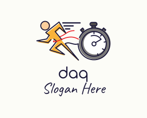 Dash - Runner Sprint Stopwatch Timer logo design