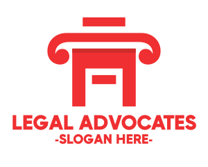 Red Legal House logo design