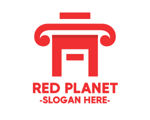 Red Legal House logo design