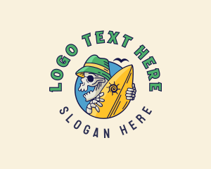 Skeleton - Skeleton Beach Surfing logo design