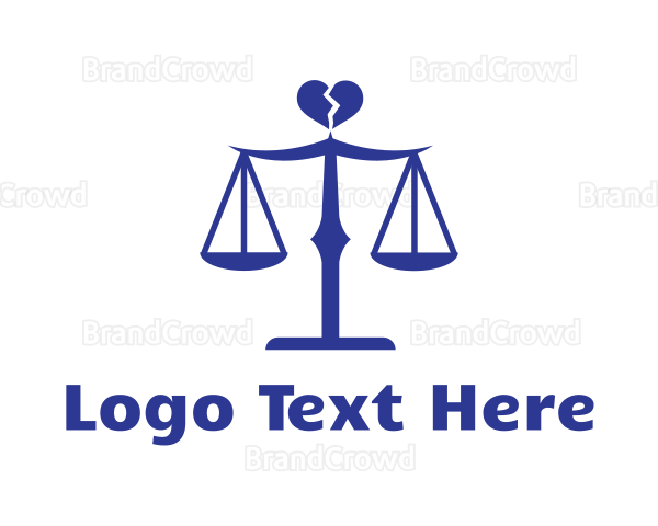 Divorce Lawyer Scales Logo
