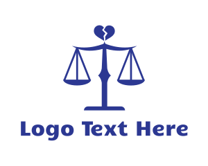Breakup - Divorce Lawyer Scales logo design