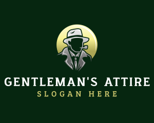 Gentleman Male Investigator logo design