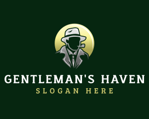 Gentleman Male Investigator logo design