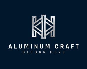 Aluminum - Metal Gate Fence Letter KK logo design