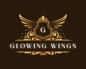 Crown Royalty Wings logo design