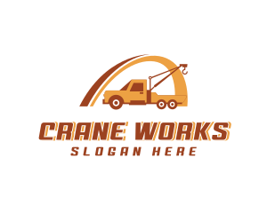 Crane - Industrial Crane Truck logo design