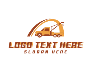 Tow - Industrial Crane Truck logo design