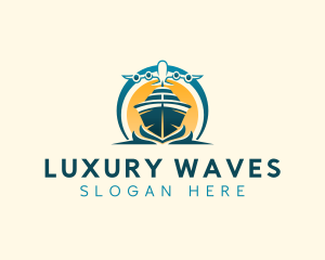 Yacht - Yacht Airplane Travel logo design