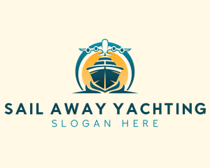 Yacht Airplane Travel logo design