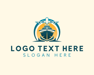 Yacht Airplane Travel Logo