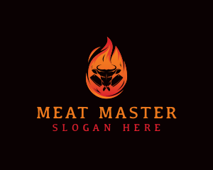 Fire Cattle Steakhouse logo design