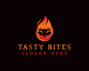 Fire Cattle Steakhouse logo design