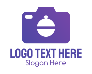 Shutter - Purple Food Camera Photographer logo design
