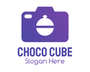 Purple Camera - Purple Food Camera Photographer logo design