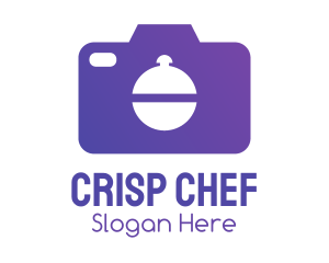 Purple Food Camera Photographer logo design