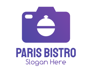 Purple Food Camera Photographer logo design