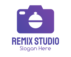 Purple Food Camera Photographer logo design