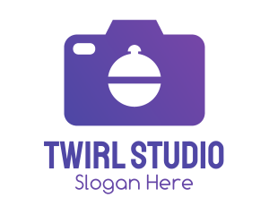 Purple Food Camera Photographer logo design