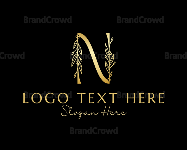 Luxe Natural Letter N Logo