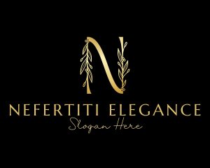 Luxe Natural Letter N logo design