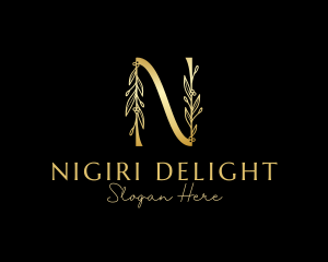 Luxe Natural Letter N logo design