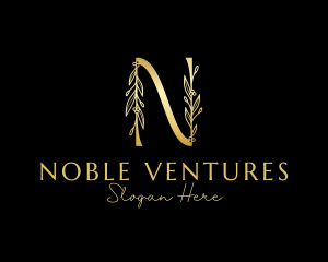 Luxe Natural Letter N logo design