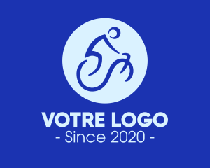 Rider - Blue Abstract Biker logo design
